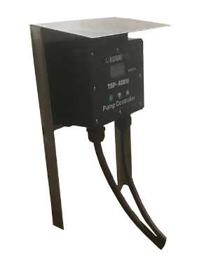 Kobre®Tec Erdspieshalterung mit Dach schützt die Steuerung aller FLOW CONTROL Pumpen