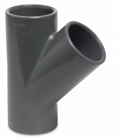 PVC T-Stück 45°
